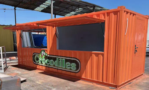 ร้านกาแฟสำเร็จรูปจากตู้คอนเทนเนอร์ ปี 2026 ขนาด 20 ฟุต 40 ฟุต ซุ้มขายอาหารเคลื่อนที่ ติดตั้งง่าย สำหรับขายปลีกกลางแจ้ง ปรับแต่งได้ - Product Image 2