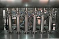 Ligne de Machine de remplissage de bouteilles à 4 têtes, automatique, pneumatique, jus de Fruit, Ketchup, pâte de beurre d'arachide