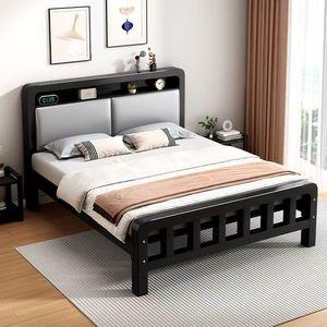 Letti Matrimoniali Moderni e Semplici in Metallo, Prezzo all'Ingrosso, Mobili per Camera da Letto Salvaspazio in Acciaio Inossidabile per Alloggi in Affitto - Product Image 6