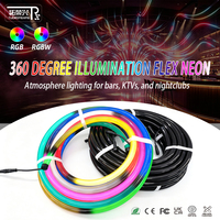 Barre lumineuse LED néon adressable RGB compatible avec le contrôleur DMX, flexible en silicone programmable SPI WS2811, éclairage de façade