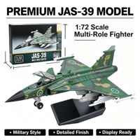 Bloques de Construcción MOC de Avión de Combate Multirrole JAS-39 a Escala 1/72, Modelo de Avión de Combate Sueco para Armar, para Aficionados