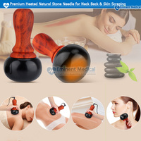 Eminent Medical - Masajeador Corporal Eléctrico de Piedra Natural Bian, Masajeador Gua Sha, Control de Temperatura con un Clic, Certificado CE