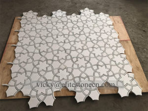 <span class=keywords><strong>Carrelage</strong></span> de mosaïque en marbre de fleurs multicolores de Carrare moderne <span class=keywords><strong>Parquet</strong></span> bon marché pour application au sol, mur <span class=keywords><strong>et</strong></span> salle de bain pour hôtels - Product Image 6