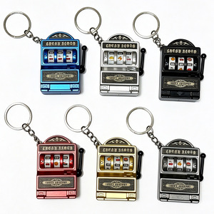 Nouveau Porte-clés en résine transfrontalier, motif machine <span class=keywords><strong>à</strong></span> fruits, console de jeu électroplaquée, machine <span class=keywords><strong>à</strong></span> bascule rétro, petit jouet anti-stress <span class=keywords><strong>pour</strong></span> sac - Product Image 1