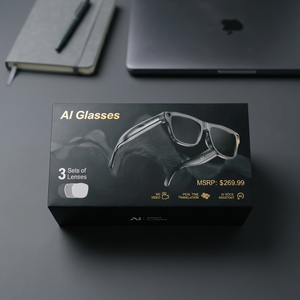 Emballage personnalisé pour lunettes IA G2 avec transcription IA, chargement Type-C et capture vidéo 720P - Product Image 3
