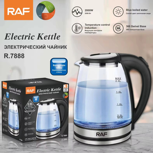 2000W Electric <b>Kettle</b> with 2.0L Borosilicate Glass Body <b>Temperature</b> <b>Control</b> Induction and Swivel Base - Product Image 5