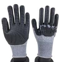 Gants de sécurité certifiés ANSI, protection contre les impacts, dos en TPE, avec grip antidérapant pour les projets de construction et les machines lourdes