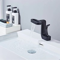 Robinet de lavabo de style européen, créatif et luxueux, moderne, monocommande, en laiton blanc doré, avec valve en céramique