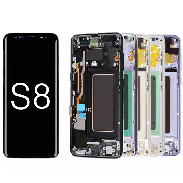 Wholesale Oled for Samsung S8 Mobile Phone Screens Lcds With Frame Display High Quality Replacement
