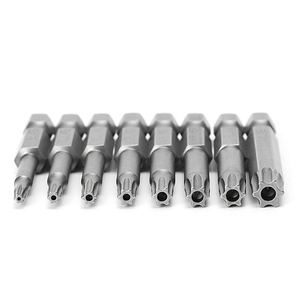 50mm 5 Point Torx Drive Bit 1/4" 6.35mm Hex Shank <b>Screwdriver</b> Kit Power Tools With Center Hole KST-80901 Torx Drive Bit KST-8090 - Product Image 1