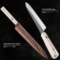 Couteaux à fileter de cuisine de Chef japonais professionnel en acier inoxydable Sashimi Sushi poisson Yanagiba couteau avec poignée octangle ivoire