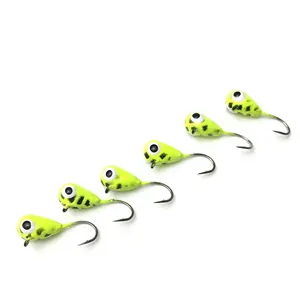 ตะขอตกปลาน้ำแข็งผสมทังสเตนสีอิเล็กโทรเพลทสำหรับตกปลาน้ำแข็งพร้อมจิ๊กทำชาทังสเตน - Product Image 2