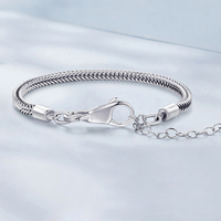 Presentski Fermoirs en argent sterling 925 à double tête de homard et papillon pour bracelet (BSP022-BSP025)