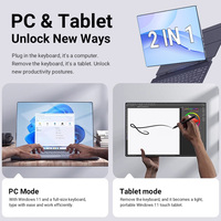 13.9 "2-en-1 tablette 12th Gen N95 CPU 3K écran tactile LPDDR5 16GB complet type-c clavier étui Surface 2-en-1 tablette ordinateur portable