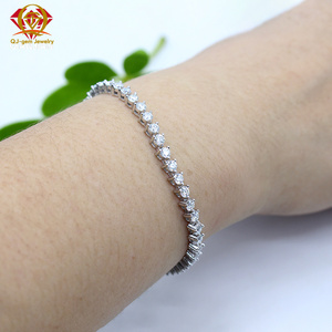 Hot Selling Popular Style Unisex Tennis Bracelet Three Prong Setting Lab Grown Diamond IGI Certified 10K <b>Gold</b> Custom for Gift - Product Image 4