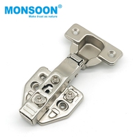 Quincaillerie de meubles robuste, charnières hydrauliques cachées réglables en 3D à fermeture douce en acier pour armoires de cuisine et chambres