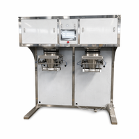 Máquina de Envasado y Llenado de Bolsas de Plástico Semiautomática de Doble Cabezal SS304 para Fertilizantes, Polvo Químico y Gránulos