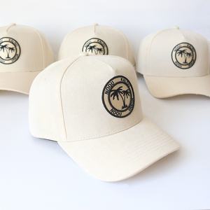 Venta al por mayor personalizado BSCI diseño bordado Logo 5 Panel deporte hombres mujeres sombrero, OEM Beige acrílico Gorras, gorra de béisbol de alta calidad - Product Image 3