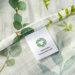 Couverture d'emmaillotage et d'allaitement <span class=keywords><strong>en</strong></span> mousseline de coton de <span class=keywords><strong>bambou</strong></span> GOTS 47x47 surdimensionnée, personnalisable et imprimée, prix usine, vente <span class=keywords><strong>en</strong></span> gros - Product Image 5