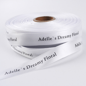 Nastri regalo bordo cablato stampato Logo floreale raso Grosgrain <span class=keywords><strong>nastro</strong></span> decorazione Natale <span class=keywords><strong>nastro</strong></span> personalizzato - Product Image 3