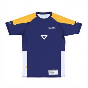 เสื้อรัดรูปสำหรับฝึกซ้อม BJJ แบบสั่งทำพิเศษ พิมพ์ลายด้วยความร้อน สำหรับยิวยิตสูแบบไม่ใช้ผ้าคลุม  ผ้ายืดหยุ่น/โพลีเอสเตอร์ กระชับรูปร่าง - Product Image 1