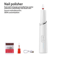 Ensemble de polisseuse à ongles électrique professionnelle 4 faces 180 grains blanc nouveau manucure pédicure perceuse éliminateur de callosités polisseur à ongles stylo