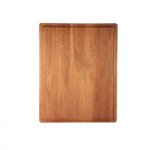 Planche à découper rectangulaire en bois d'acacia et de teck de 20 pouces, grande, pour boucher, viande, écologique, durable, compatible lave-vaisselle, moderne, pour fromage - Product Image 2