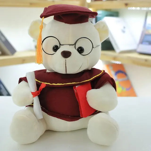 Nette Dr. Graduation Bär Plüsch tier Gefüllte Weiche Kawaii Teddybär Tiere Puppen Abschluss geschenke für Kinder Mädchen Drops hipping