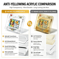 Étui de protection magnétique en acrylique transparent épais anti-jaunissement de 5 mm pour cartes TCG japonaises Starter Set Ex Eevee Ex