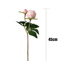 2 Tangkai Bunga Peony Sutra Buatan, Bunga Artifisial Cina, Dekorasi Meja Ruang Tamu, Pernikahan, Festival