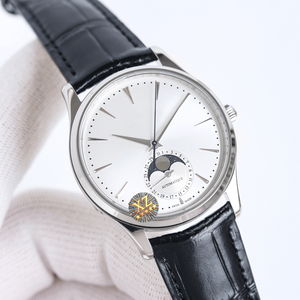 Montre-bracelet automatique mécanique pour homme, style professionnel, bracelet en cuir gaufré, affichage de la date, verre saphir, pour usage quotidien - Product Image 5