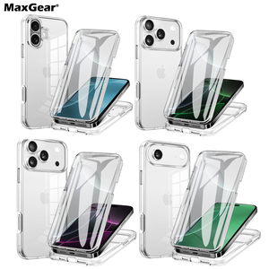 360 ° màn hình Flim trước + trở lại trường hợp đối với <span class=keywords><strong>iPhone</strong></span> 17 Pro Max 16e 15 14 Pro Max cộng với 13 12 mini 11 se4 rõ ràng chống sốc Acrylic Bìa - Product Image 2