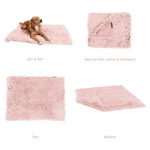 Fabricant fait à la main rose doux en peluche rectangle couverture chien géant lit pet mat réversible lavable grande taille chien <span class=keywords><strong>coussin</strong></span> - Product Image 3