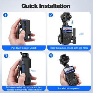 Nouveau support d'accessoires pour caméra sportive, cage métallique magnétique compatible avec <span class=keywords><strong>DJI</strong></span> <span class=keywords><strong>Osmo</strong></span> <span class=keywords><strong>Pocket</strong></span> 4/4Pro, emballé - Product Image 4