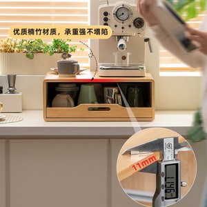 Bamboo Kitchen Storage Rack Double Tier Countertop Spice Organizer With Doors Multifunctional Standing Type - Product Image 4