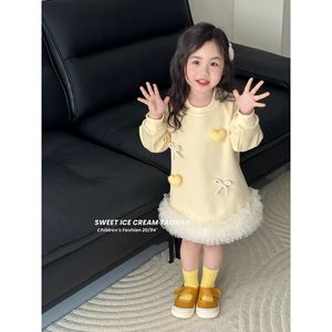 Sweet Ice Cream Baby Girls Sweatshirt Dress With Tutu Skirt Breathable Spring Autumn Fashion Princess Dress 2026 - Product Image 2