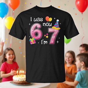 Camiseta de cumpleaños con la frase "Estuve de 6 años, ahora soy de 7 años" para niños de 7 años, regalo para fiestas - Product Image 3