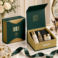 Caja de Regalo Magnética Roja de Lujo con Logotipo Personalizado, Caja de Embalaje de Cartón Rígido Plegable con Asa e Inserto para Té y Cosméticos