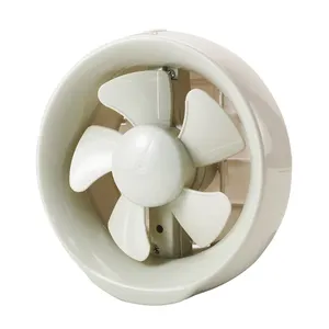 6'' Small Size Ac Full Copper Motor White Home Toilet Bathroom Louver Use Abs PP Round Exhaust Fan With Auto Shutter
