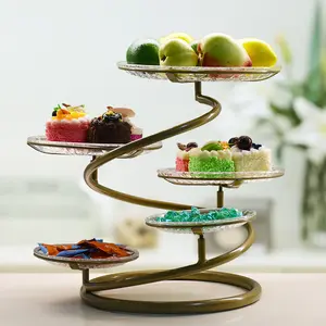 Plateau à fruits en céramique multi-couches, support créatif à gâteaux, thé d'après-midi pour salon, maison, moderne minimaliste de luxe, bonbons, fruits secs