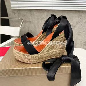 <span class=keywords><strong>Sandali</strong></span> da spiaggia Casual da <span class=keywords><strong>donna</strong></span> con fondo rosso firmate con zeppa con zeppa <span class=keywords><strong>sandali</strong></span> intrecciati <span class=keywords><strong>in</strong></span> <span class=keywords><strong>corda</strong></span> - Product Image 4
