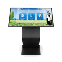 Kiosque interactif sur pied de 43 pouces, écran tactile LCD 4K, affichage numérique Android, 20 points de contact, guide de service en mode paysage
