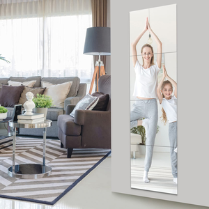 Wholesale 2mm Thick Unbreakable Flexible Self-Adhesive Silver <b>Acrylic</b> Wall <b>Mirror</b> Sticker Easy Installation Custom Sizes Home - Product Image 2