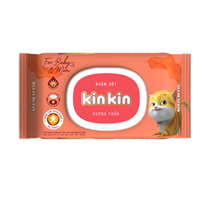 Serviettes humides pour bébés KIKIN, 80 pièces, non tissées, 100 % naturelles, pour le nettoyage des mains, fabrication vietnamienne, service OEM/ODM - Product Image 2