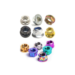 Bán buôn Titan Hex mặt bích hạt M14 M4 M30 GR5 tùy chỉnh tự động khóa M18 M7 M10 Anodized gr2 mạ niken kết thúc UNC - Product Image 2