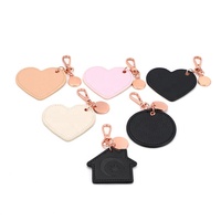 Offre spéciale, porte-clés en cuir PU en métal en forme de maison avec amour personnalisé, porte-clés en cuir pour cadeau