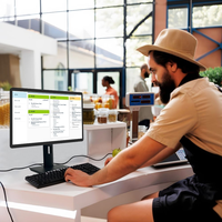 Logiciel de point de vente pour tablette de bureau, système de vente au détail, écran tactile 24 pouces, Android 13, menu, kiosque de restaurant, tablette de restaurant