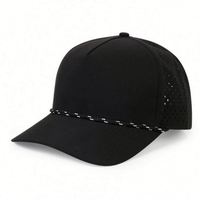 Casquette Bob Personnalisée avec Logo du Fabricant, Anti-humidité, 6 Panneaux, Trous de Ventilation, Sangle en Spandex, Broderie 3D, Tennis