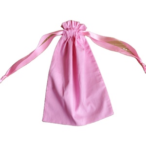 Sac à chaussures en coton sergé beige avec cordon de serrage, impression de logo personnalisé, cadeau promotionnel - Product Image 2