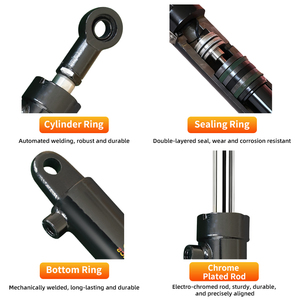 Silinder <span class=keywords><strong>Piston</strong></span> Hidrolik XingYu Pengiriman 3 Hari, Ukuran Kecil 2 Ton, 40mm, Aksi Ganda, Lapisan Krom Keras, Baja Karbon, Langkah Kustom - Product Image 2